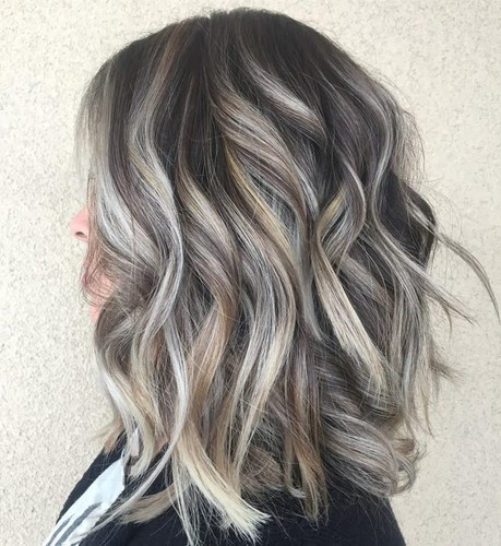 Short highlight grey wave - short, 13x4