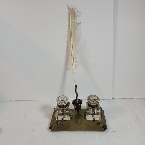Antique feather quill and - quill,