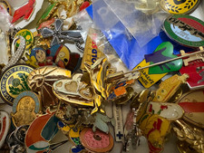 Job Lot 50 + Mix Vintage Collectable Modern Lapel Pin Badge Brooch Metal Enamel