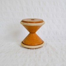 Vintage Wooden Sewing Textile Bobbin, Tapered Cotton Reel 7cm Tall