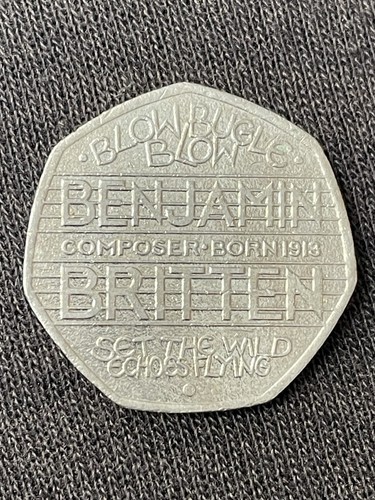 2013 50p coin benjamin - uk,