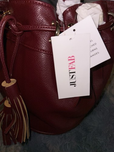 Justfab burgundy bucket - justfab, bag