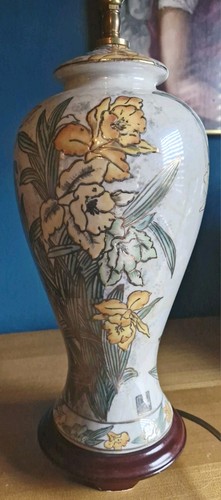 Oriental ceramic lamp - ceramic, base