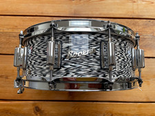 Stunning Rogers Dyna-Sonic Reissue Wood Shell Snare Drum 14" x 5" in White Onyx
