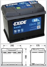 Exide Eb620 Starter Battery