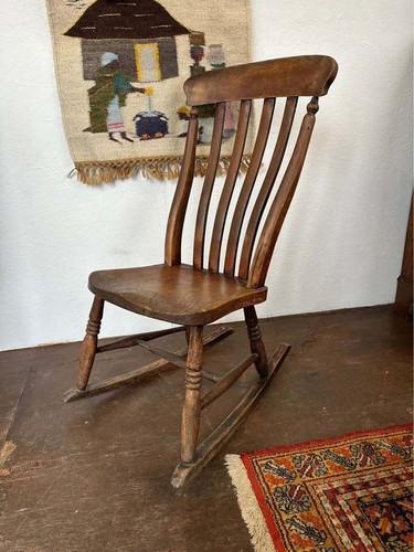 Antique lath back elm - lath,