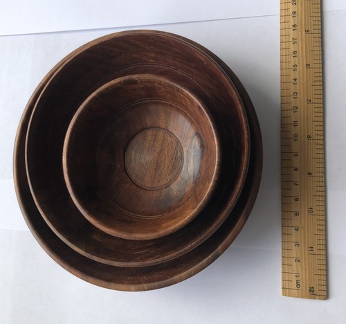 Hardwood wooden bowls - wooden, set