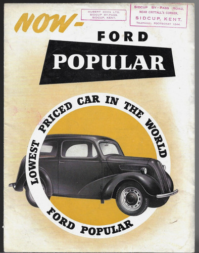 Ford popular 103e 1953 - ford, uk