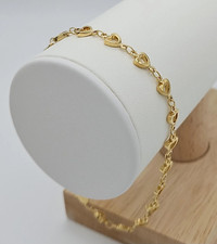 Gold Open Heart Anklet or
