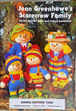 Jean Greenhowe's Knitting Pattern Booklet - SCARECROW FAMILY (7 dolls+pushchair)