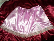 LILAC SATIN WHITE LACE MINI