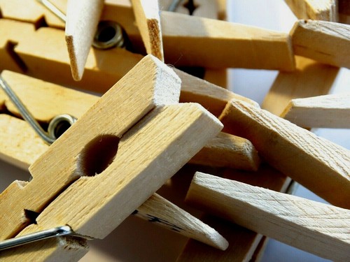 Clothes pegs wooden pins - clothes,