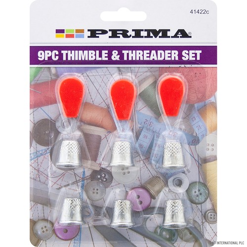 9pc thimble threader set - thimble,