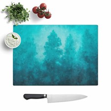 Teal Blue Forest  Chopping