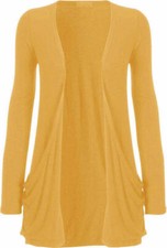 Womens Ladies Girls Long Sleeve Boyfriend  Top Open Pocket Cardigan 8-26