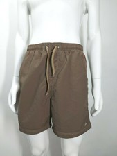 MANTARAY - Size MEDIUM - Brown Elasticated Waist Shorts - Beach / Holiday