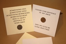 Lucky Sixpence Bride Keepsake with Card and Poem