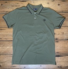 Sergio Tacchini Polo Shirt In Green/Black - Men’s Size L