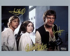 Autographed Carrie Fisher &