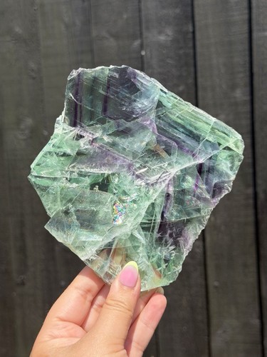Rainbow fluorite large slab - large,