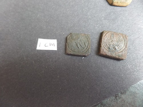 Two mediaeval coin weights - coin,