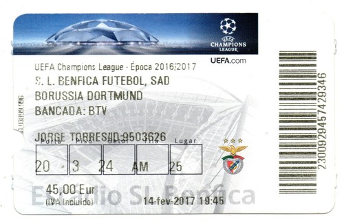 Ticket benfica lissabon - benfica,