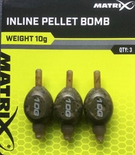 MATRIX FISHING  INLINE PELLET BOMB - 3 BOMBS PER PACK