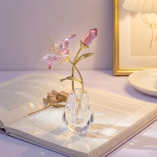 Crystal lily flower - crystal,