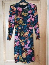 Whistles Size 8 Floral Silk Dress