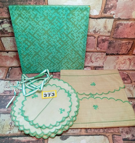 Vintage irish linen tray - vintage,