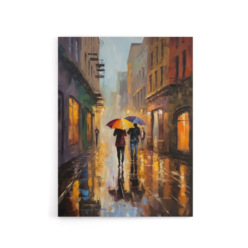 Couple with umbrellas rainy - couple,