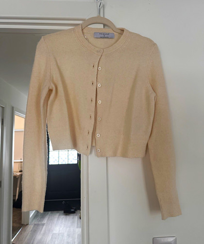 Primark beige knit button - beige, button-up