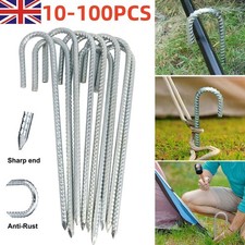 10-100Pcs Tent Pegs Heavy Duty Steel Marquee Ground Stakes Gazebo Camping Awning