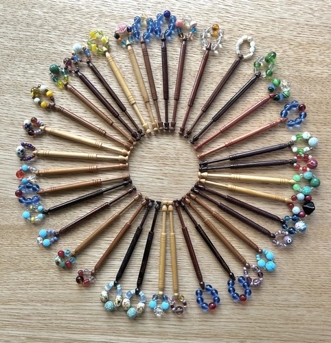 Lace bobbins turned - lace,