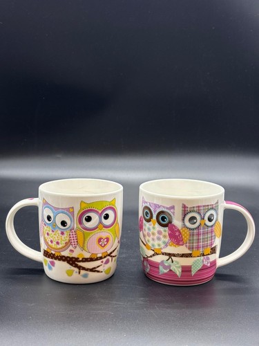 Porcelain mug with owl - mug,