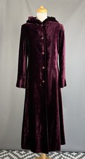 Caroline Charles Red Velvet Hooded Opera Riding Maxi Coat  12