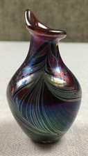 Mini Art Glass Vase Feather