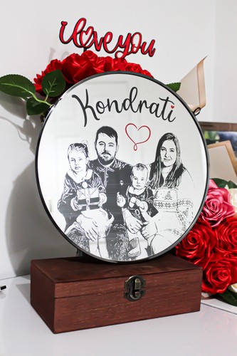 Personalised engraved photo - engraved,