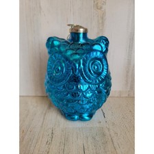 Vintage glass large blue - , owl