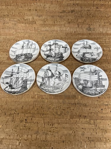 Set fornasetti plates 4 - set, 4"