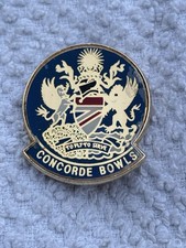 Concorde Bowls TO FLY TO SERVE pin lapel badge, free u.k.p&p