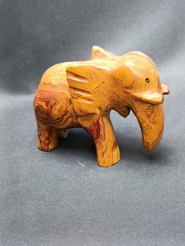 Vintage marble onyx elephant - vintage,