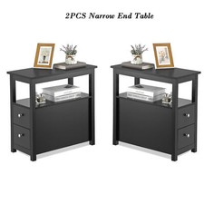 End Table with 2 Drawer Open