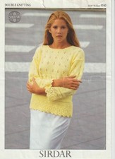  Knitting Pattern: Ladies wash 'n wear double knit crepe Sirdar 9540
