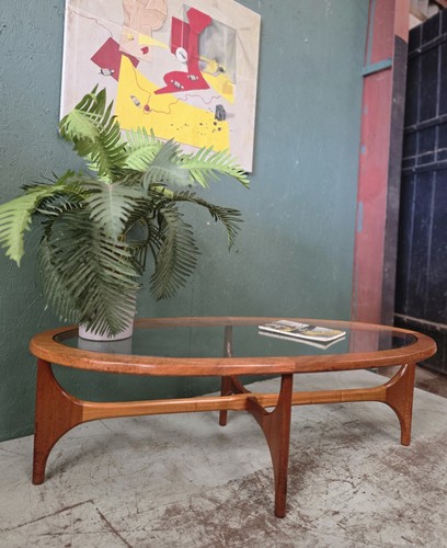 Mid century oval coffee table - mid,