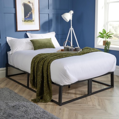 Metal frame platform bed black - frame,