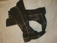 Black Clarks "Licorice Snap" Size 4 leather boots , worn a few times only w/box