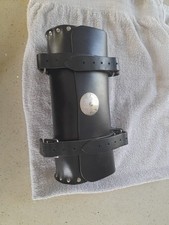 Black Leather Motorcycle Tool Bag