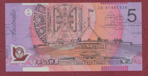 Australian banknote five - australian,