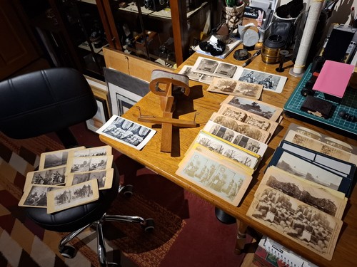 Antique stereoscope stereo - antique,